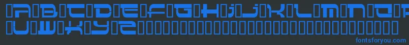 Insert4 Font – Blue Fonts on Black Background