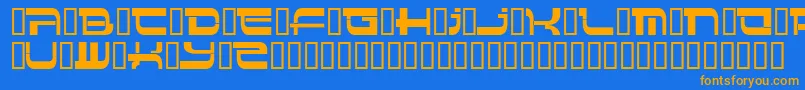 Insert4 Font – Orange Fonts on Blue Background