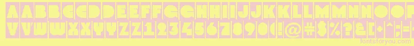 AGrotocm Font – Pink Fonts on Yellow Background