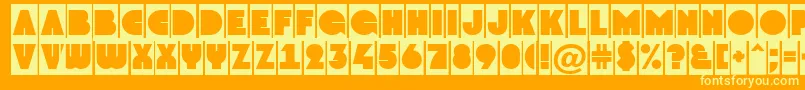 AGrotocm Font – Yellow Fonts on Orange Background