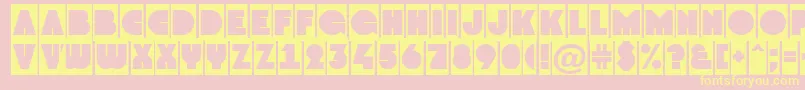 AGrotocm Font – Yellow Fonts on Pink Background