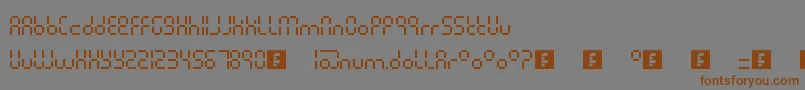 Шрифт PixelLcdMachine – коричневые шрифты на сером фоне
