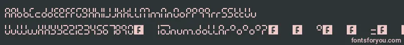 Czcionka PixelLcdMachine – różowe czcionki na czarnym tle
