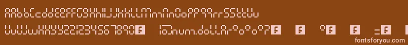 Шрифт PixelLcdMachine – розовые шрифты на коричневом фоне