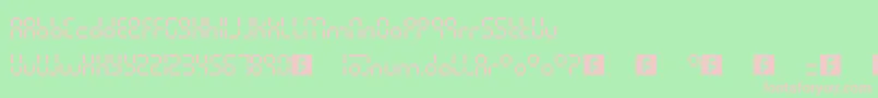 PixelLcdMachine Font – Pink Fonts on Green Background