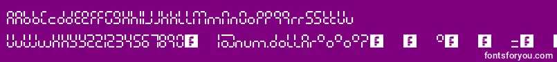 Шрифт PixelLcdMachine – белые шрифты на фиолетовом фоне