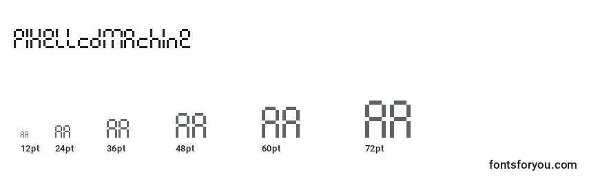 Größen der Schriftart PixelLcdMachine