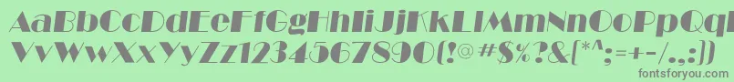 RitzflfItalic Font – Gray Fonts on Green Background