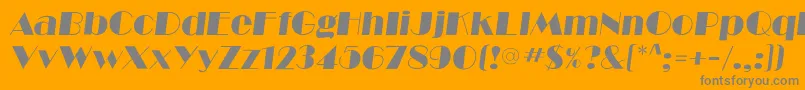 RitzflfItalic-Schriftart – Graue Schriften auf orangefarbenem Hintergrund