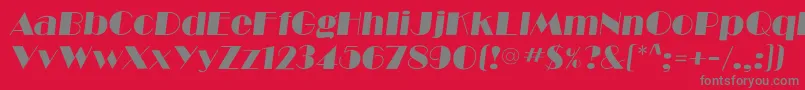 Шрифт RitzflfItalic – серые шрифты на красном фоне