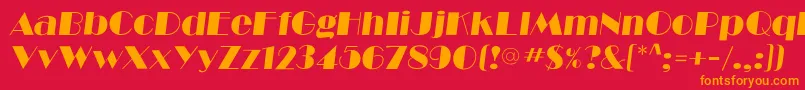 RitzflfItalic Font – Orange Fonts on Red Background