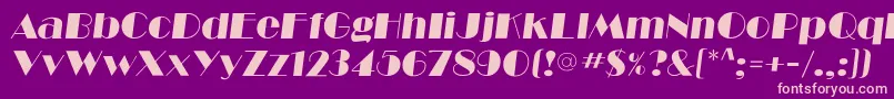 RitzflfItalic Font – Pink Fonts on Purple Background