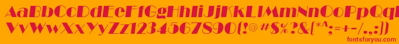 RitzflfItalic Font – Red Fonts on Orange Background