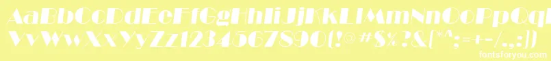 RitzflfItalic Font – White Fonts on Yellow Background