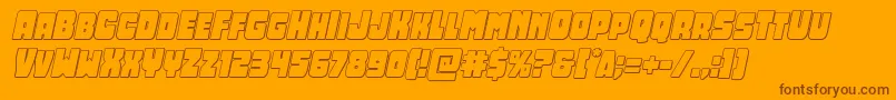 Opusmundi3Dital Font – Brown Fonts on Orange Background