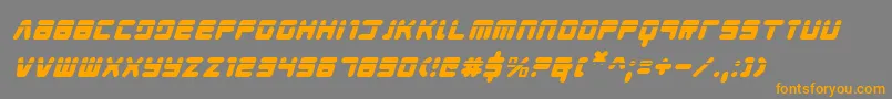 Youngtechslaseri Font – Orange Fonts on Gray Background