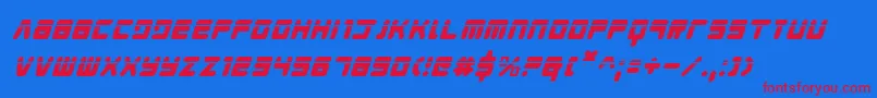 Youngtechslaseri Font – Red Fonts on Blue Background