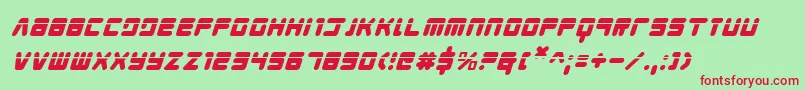 Youngtechslaseri Font – Red Fonts on Green Background