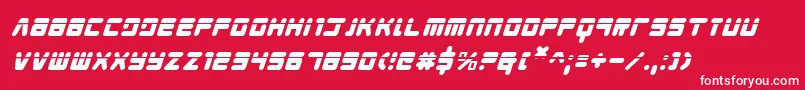 Youngtechslaseri Font – White Fonts on Red Background