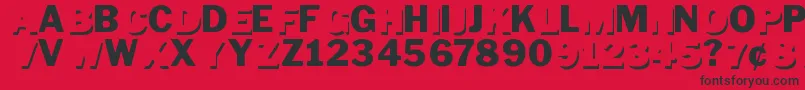 DownTownAuto Font – Black Fonts on Red Background