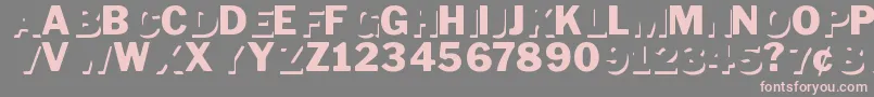 DownTownAuto Font – Pink Fonts on Gray Background