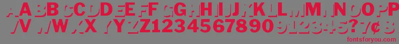 DownTownAuto Font – Red Fonts on Gray Background