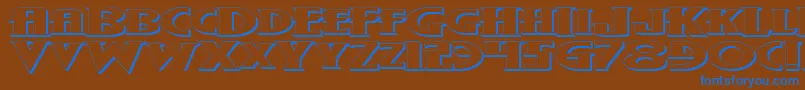 Wolf4beo Font – Blue Fonts on Brown Background