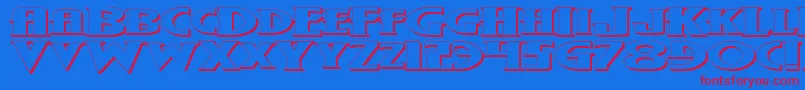 Wolf4beo Font – Red Fonts on Blue Background