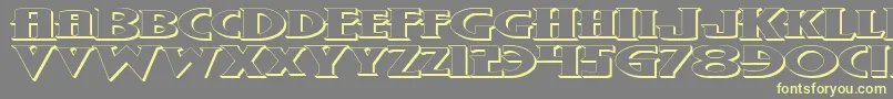 Wolf4beo Font – Yellow Fonts on Gray Background