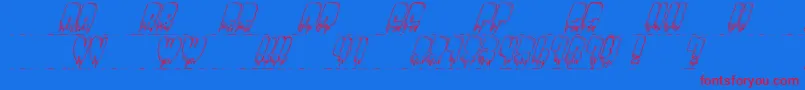 FantomBetter-Schriftart – Rote Schriften auf blauem Hintergrund