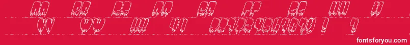 FantomBetter-Schriftart – Weiße Schriften auf rotem Hintergrund