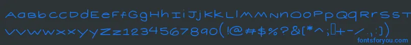 Short Font – Blue Fonts on Black Background
