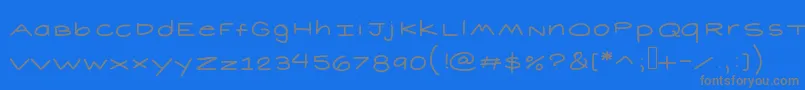 フォントShort – 青い背景に灰色の文字