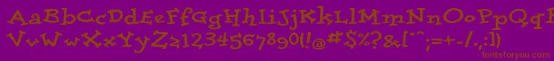 Doloresextraboldc Font – Brown Fonts on Purple Background