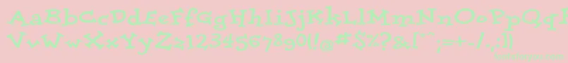 Doloresextraboldc Font – Green Fonts on Pink Background