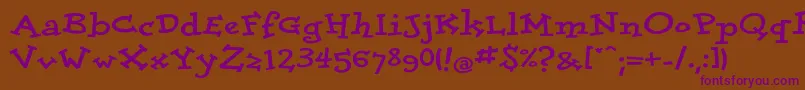 Doloresextraboldc Font – Purple Fonts on Brown Background