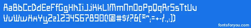 フォントTemploLigero – 青い背景に白い文字