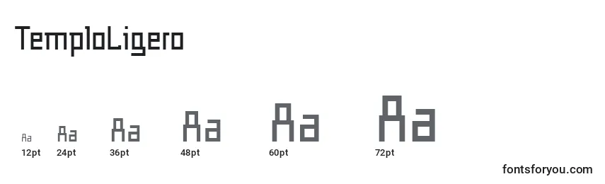 TemploLigero Font Sizes