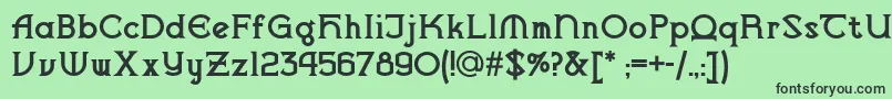 Vlaanderenchiselednf Font – Black Fonts on Green Background