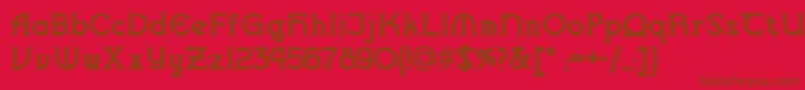 Vlaanderenchiselednf Font – Brown Fonts on Red Background