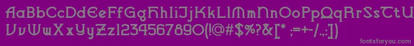 Шрифт Vlaanderenchiselednf – серые шрифты на фиолетовом фоне