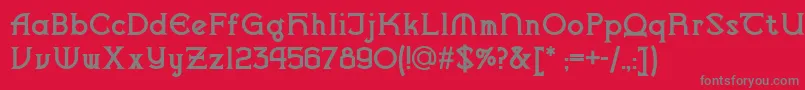 Vlaanderenchiselednf Font – Gray Fonts on Red Background