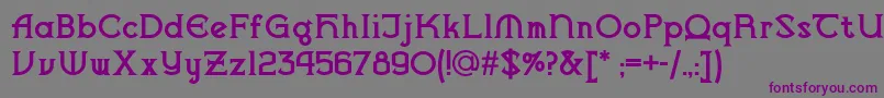 Vlaanderenchiselednf Font – Purple Fonts on Gray Background