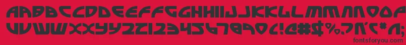 OfficerDomenic Font – Black Fonts on Red Background