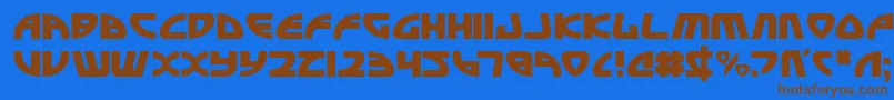 OfficerDomenic Font – Brown Fonts on Blue Background