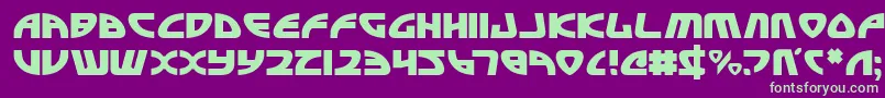 OfficerDomenic Font – Green Fonts on Purple Background