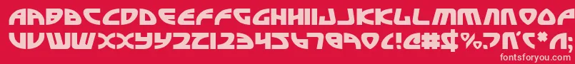 OfficerDomenic Font – Pink Fonts on Red Background