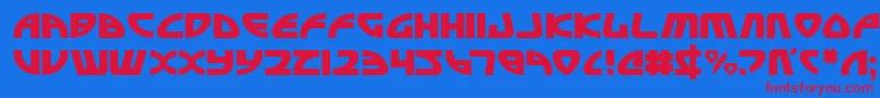 OfficerDomenic-fontti – punaiset fontit sinisellä taustalla