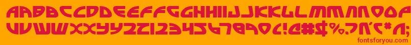 OfficerDomenic Font – Red Fonts on Orange Background