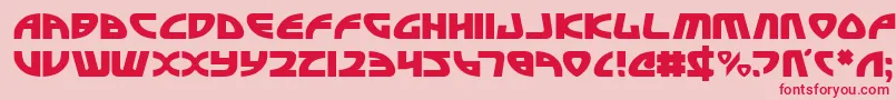 OfficerDomenic Font – Red Fonts on Pink Background